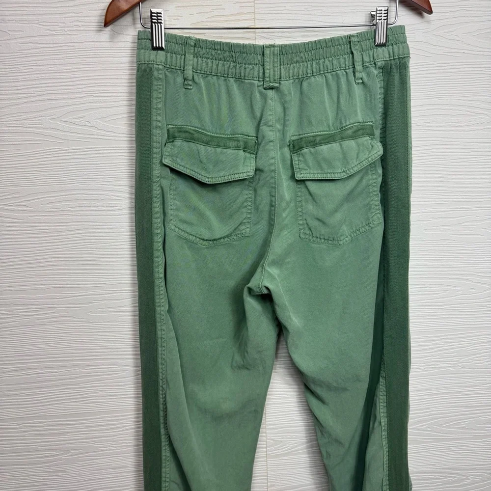 Zara‎ Joggers Pull On Pants Lyocell Linen Blend Casual Elastic High Waist Small
